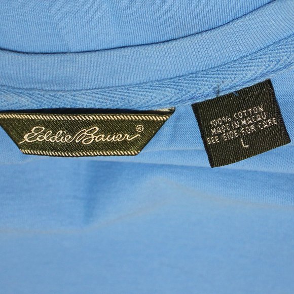 Eddie Bauer Men's Classic Wash 100% Cotton Short-Sleeve Pocket T-Shirt   Large - Picture 8 of 8